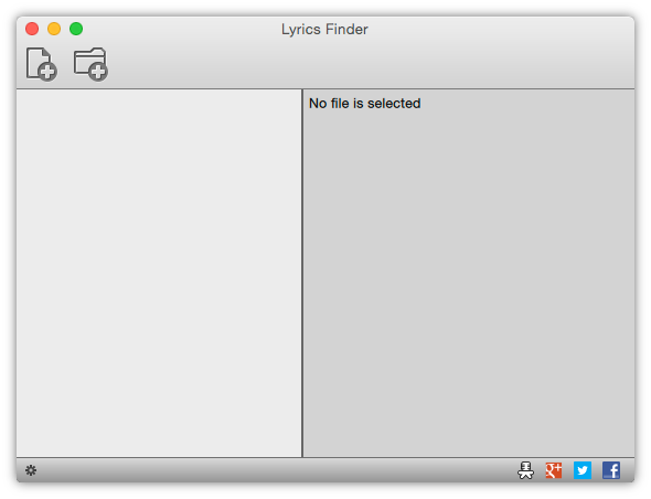 Lyrics Finder main window