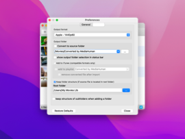 Output settings